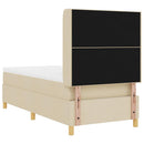 Box spring seng med hovedgærde Creme 80 x 200 cm Stof