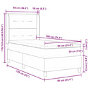 Box spring seng med hovedgærde Blå 90 x 190 cm Stof