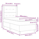 Box spring seng med hovedgærde Mørkegrå 100 x 200 cm Stof