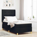 Box spring seng med hovedgærde Sort 100 x 200 cm Stof