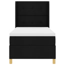 Box spring seng med hovedgærde Sort 100 x 200 cm Stof