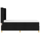 Box spring seng med hovedgærde Sort 100 x 200 cm Stof