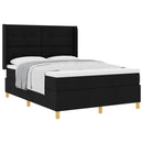 Box spring seng med hovedgærde Sort 140 x 200 cm Stof
