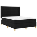 Box spring seng med hovedgærde Sort 140 x 200 cm Stof