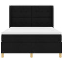 Box spring seng med hovedgærde Sort 140 x 200 cm Stof