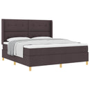 Box spring seng med hovedgærde Mørk Brun 180 x 200 cm Stof