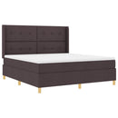 Box spring seng med hovedgærde Mørk Brun 180 x 200 cm Stof