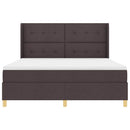 Box spring seng med hovedgærde Mørk Brun 180 x 200 cm Stof