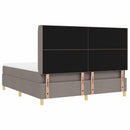 Box spring seng med hovedgærde Gråbrun 180 x 200 cm Stof