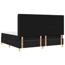 Box spring seng med hovedgærde Sort 200 x 200 cm Stof