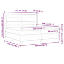 Box spring seng med hovedgærde Sort 200 x 200 cm Stof