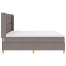 Box spring seng med hovedgærde Gråbrun 200 x 200 cm Stof