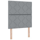 Box spring seng med hovedgærde Lysegrå 80 x 200 cm Stof