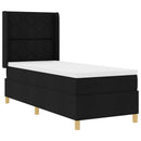 Box spring seng med hovedgærde Sort 80 x 200 cm Stof
