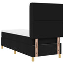Box spring seng med hovedgærde Sort 80 x 200 cm Stof