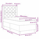 Box spring seng med hovedgærde Blå 90 x 190 cm Stof