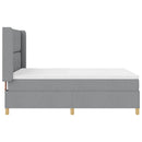 Box spring seng med hovedgærde Lysegrå 140 x 190 cm Stof