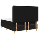 Box spring seng med hovedgærde Sort 140 x 190 cm Stof