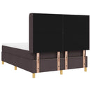 Box spring seng med hovedgærde Mørk Brun 140 x 190 cm Stof