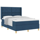 Box spring seng med hovedgærde Blå 140 x 190 cm Stof