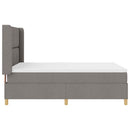 Box spring seng med hovedgærde Gråbrun 160 x 200 cm Stof