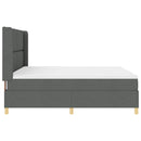 Box spring seng med hovedgærde Mørkegrå 180 x 200 cm Stof