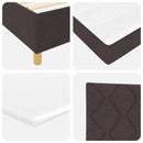 Box spring seng med hovedgærde Mørk Brun 180 x 200 cm Stof
