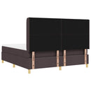 Box spring seng med hovedgærde Mørk Brun 180 x 200 cm Stof