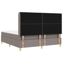 Box spring seng med hovedgærde Gråbrun 180 x 200 cm Stof