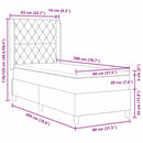 Box spring seng med madras Mørkegrå 80 x 200 cm Fløjl