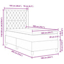 Box spring seng med madras Lysegrå 100 x 200 cm Fløjl
