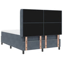 Box spring seng med madras Mørkegrå 140 x 200 cm Fløjl