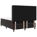Box spring seng med madras Sort 140 x 200 cm Fløjl