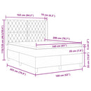Box spring seng med madras Sort 160 x 200 cm Fløjl