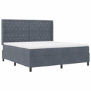 Box spring seng med madras Mørkegrå 180 x 200 cm Fløjl