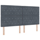 Box spring seng med madras Mørkegrå 180 x 200 cm Fløjl
