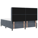Box spring seng med madras Mørkegrå 180 x 200 cm Fløjl