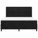 Box spring seng med madras Sort 180 x 200 cm Fløjl