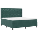 Box spring seng med madras Mørkegrøn 180 x 200 cm Fløjl