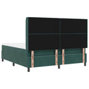 Box spring seng med madras Mørkegrøn 180 x 200 cm Fløjl
