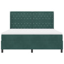 Box spring seng med madras Mørkegrøn 180 x 200 cm Fløjl