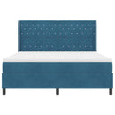 Box spring seng med madras Blå 180 x 200 cm Fløjl