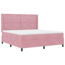 Box spring seng med madras Lyserød 180 x 200 cm Fløjl