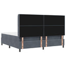 Box spring seng med madras Mørkegrå 200 x 200 cm Fløjl