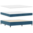 Box spring seng med madras Blå 200 x 200 cm Fløjl