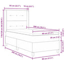 Box spring seng med hovedgærde Lyserød 80 x 200 cm Fløjl