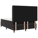 Box spring seng med hovedgærde Sort 160 x 200 cm Fløjl