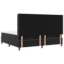 Box spring seng med hovedgærde Sort 200 x 200 cm Fløjl