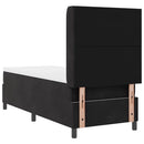 Box spring seng med hovedgærde Sort 80 x 200 cm Fløjl