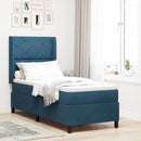 Box spring seng med hovedgærde Blå 80 x 200 cm Fløjl